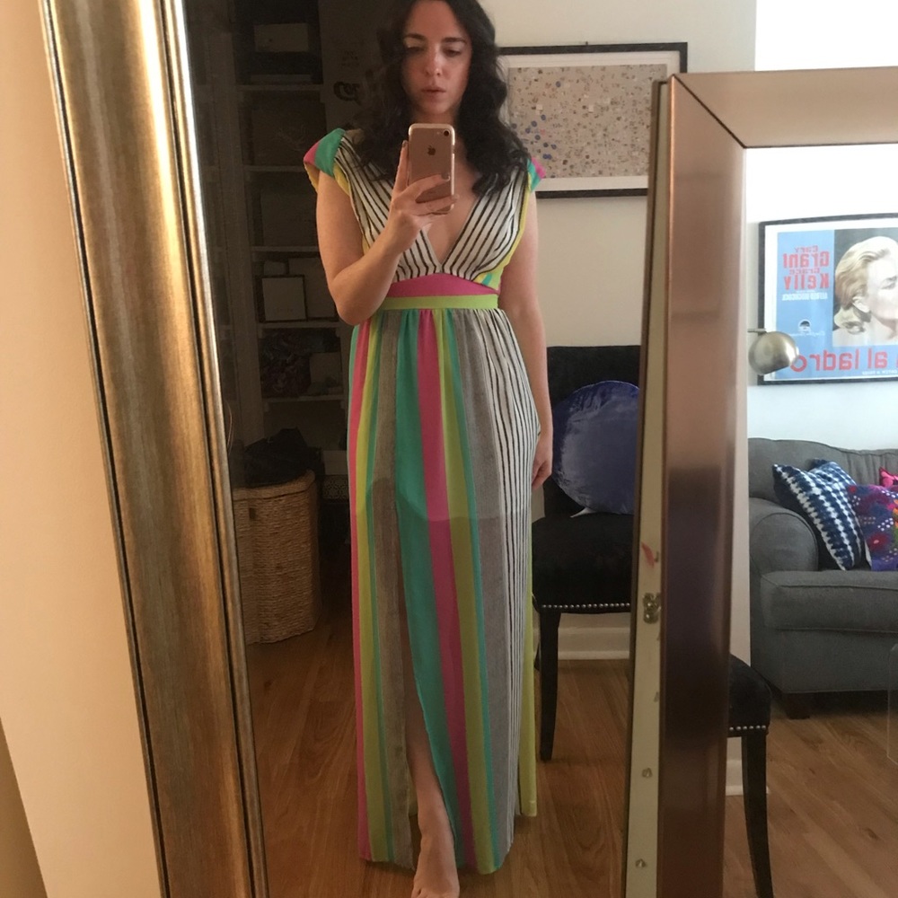 Rainbow maxi dress